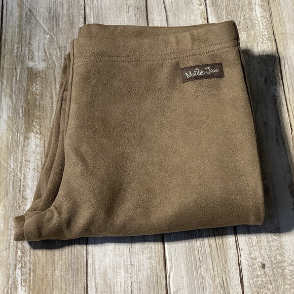 Matilda Jane Girls Size 12 Heart To Heart Suede Moto Leggings Camel - Picture 1 of 6